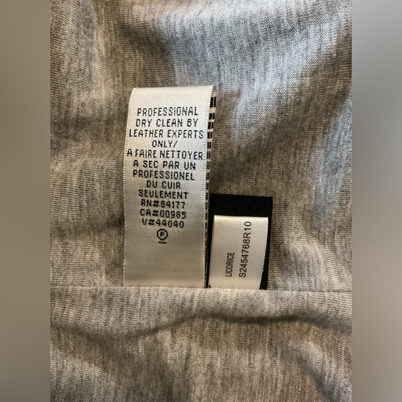 Diane Von Furstenberg Black Leather Jacket with zip off draw string hood - Picture 7 of 11